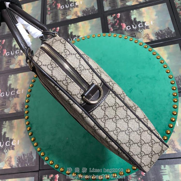 GUCCI 古馳男包 新款 201480 啡pvc 男士手提包 Gucci公事包